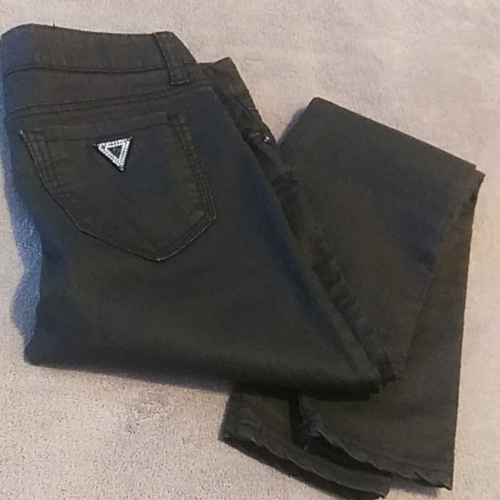 Guess Premium black waxed skinny jeans